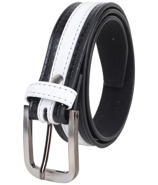 Zacharias Boys Synthetic Leather Belt for kids kb-22 (Black & White; 6-10 Years) (Pack of 1) - None