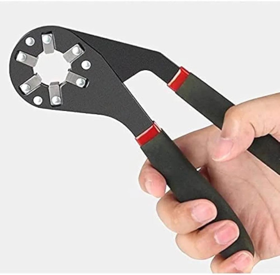 Multi-Function Hexagon Universal Wrench Adjustable Bionic Plier Spanner Repair Hand Tool (Small) Single Sided Bionic Wrench Household Repairing Wrench Hand Tool (8 Inch)