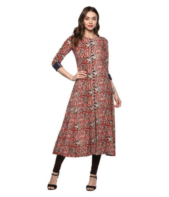 Yash Gallery - Multicolor Cotton Women's Flared Kurti - None