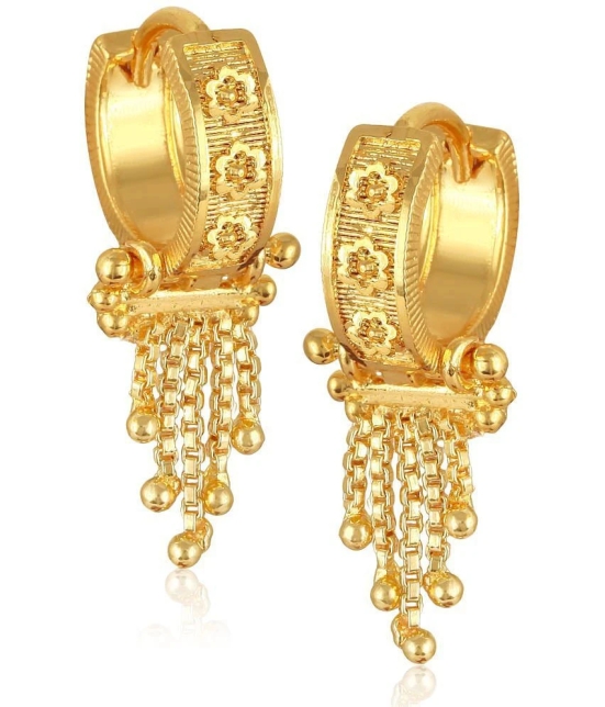 VIVASTRI Golden Bali Earrings ( Pack of 1 ) - Golden