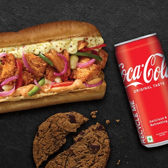 Chicken Tikka Achari Sandwich + Side + Coke