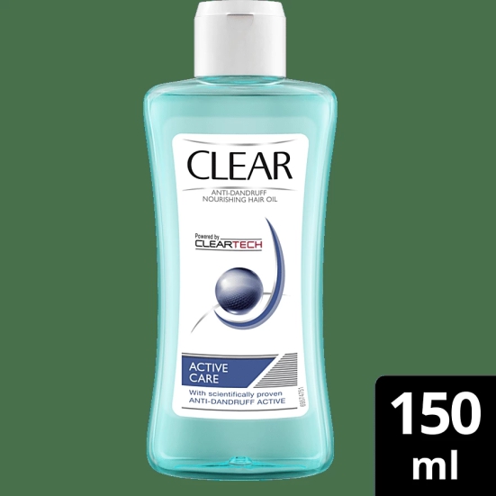 Clear Active Care Anti-Dandruff Nourishing Hair Oil - Nourishes Scalp & Hair, Powered By Cleartech, Rich In Vitamin E, 150 Ml