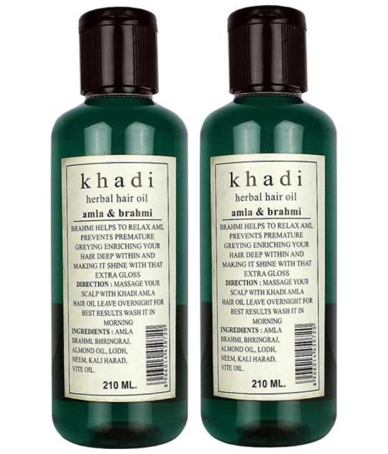 Khadi Amla And Brahmi Oil (pack Of 2) 210ml Each