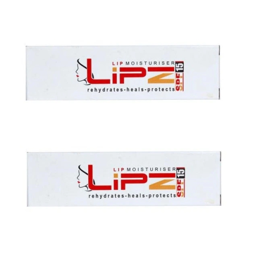 Lipz Lip Moisturiser SPF 15, 9gm-pack of 2