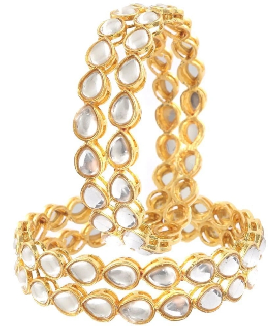 Jewar Mandi - Gold Bangle Set ( Pack of 1 ) - None