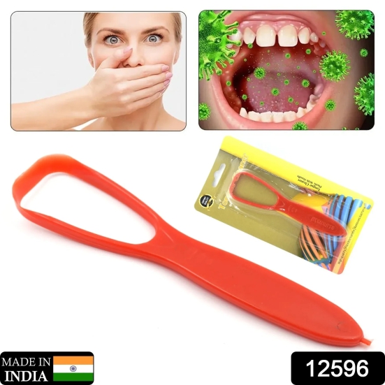 Plastic Tongue Cleaner For Kids & Adults | Tongue Scraper For Bad Breath, Maintain Oral Hygiene for Daily Use | for Fresh Breath & Bacteria Removal | Improved Taste Plastic With Handle Tongue Cle