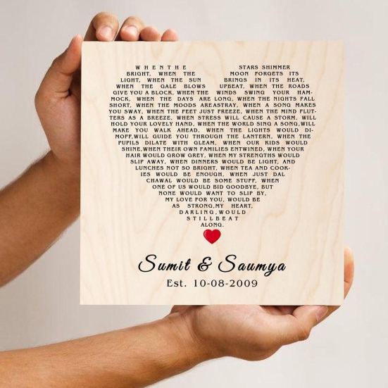 Personalised | Anniversary | Wedding Gift Special-10x8 Inch