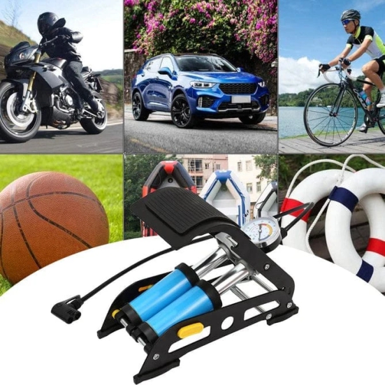 PORTABLE HIGH PRESSURE FOOT AIR PUMP COMPRESSOR FOR CAR AND BIKE