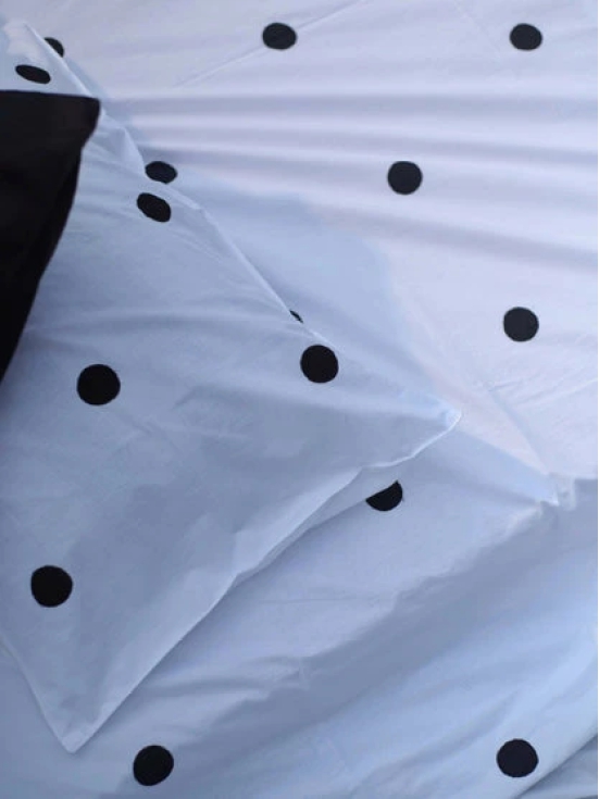 B&W Polka Bedsheet