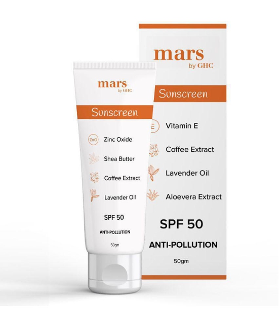 Mars by GHC Broad Spectrum UVA & UVB Protection Anti-Pollution Sunscreen Cream SPF 50 - SPF 50 PA++ (50 g)