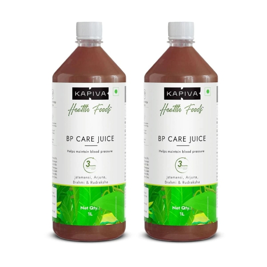 Kapiva BP Care Juice 1L  100 Ayurvedic Juice for Controlling Blood Pressure  Cholesterol Level  Arjuna Shankhpushpi  8 Other Herbs  Pack of 2-Kapiva BP Care Juice 1L | 100% Ayurvedic Juice for Co