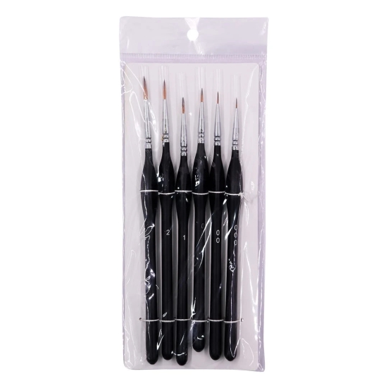 Fine Liner Brush Set for Precise Detailing - 6Pcs Raw1887-1