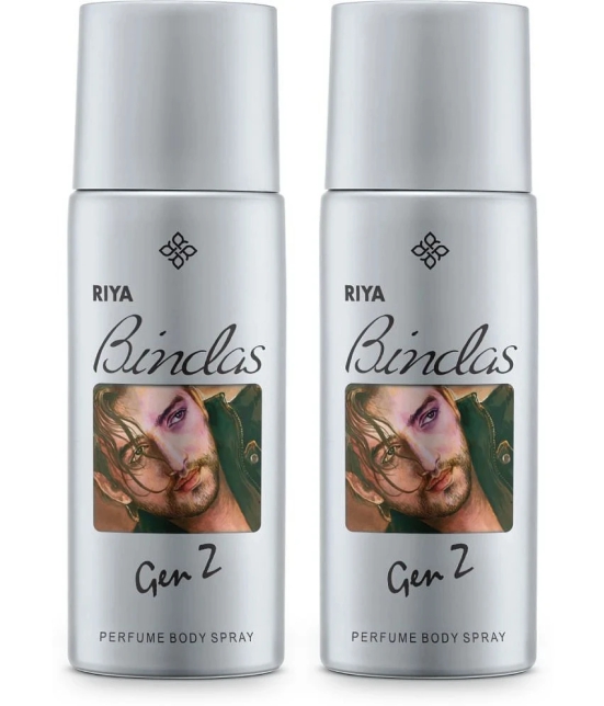 Riya Grey Bindas Gen Z Deodorant Spray for Men 300 ml ( Pack of 2 )