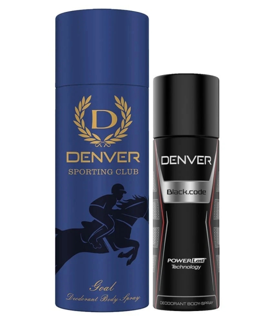 Denver Goal Deo 165ML & Black Code Nano 50ML for Men(Combo pack of 2)