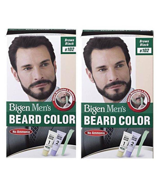 Bigen Pack of 2 Brown Black Beard Colours B 102 for Men