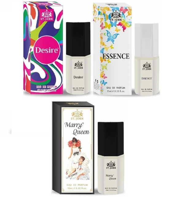 ST.JOHN Cobra Essence, Desire & Marry Queen Pocket Perfume For Men 10ml Each (30ml) - Pack of 3