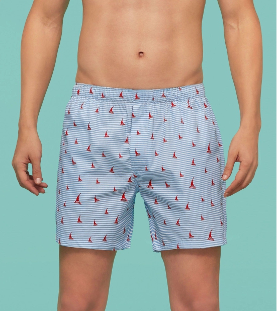 Remix Cotton Boxers Sailor Blue L