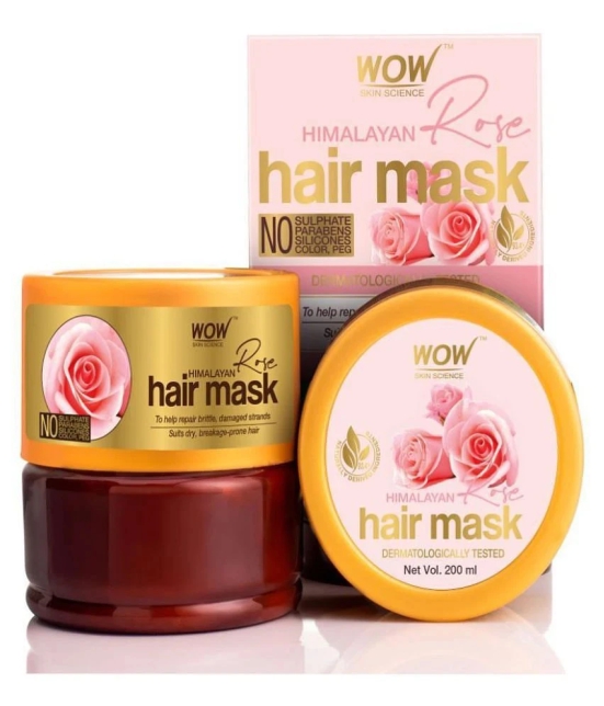 WOW Skin Science Himalayan Rose Hair Mask For Volumnising Hair, Anti Smelly Scalp - 200mL