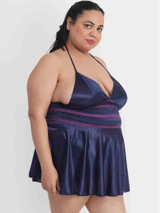 Plus Size Hot Short Navy Bikini Dress for Honeymoon BB35N