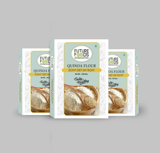 Future Foods Premium White Quinoa | Whole Grain | Sweet & Nutty Flavour | Gluten Free | Plant-Based Source of Protein | High Fiber & Protein | 450g (Pack of 3)