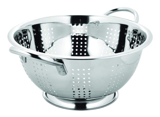 Vinayak Stainless Steel Colander, Strainer, Sieves 3500ml 26 cm with Pudding and Handle