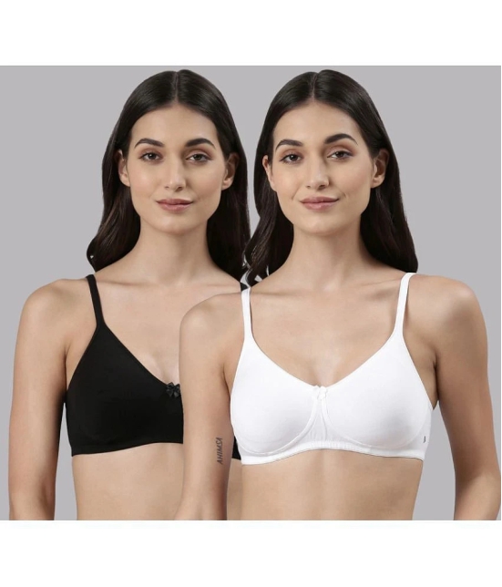 Dollar Missy Pack of 2 Cotton Non Padded Womens T-Shirt Bra ( Multicolor ) - None