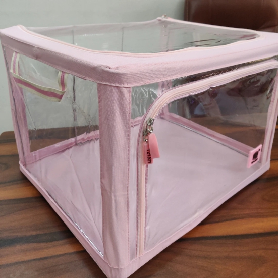 Transparent Storage Organizer/ Living box-Pink