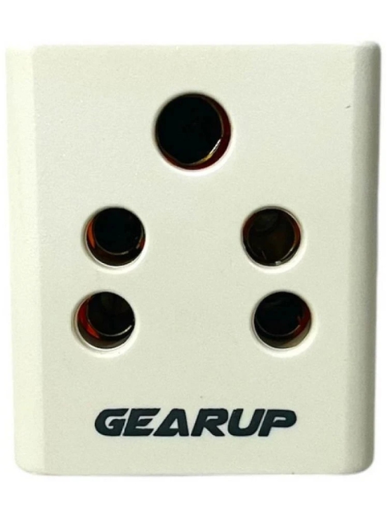 Gearup 3-Pin Plug Socket Power Adaptor Yahoo Multi Plug , 6A - 240 V (Pack Of 1)