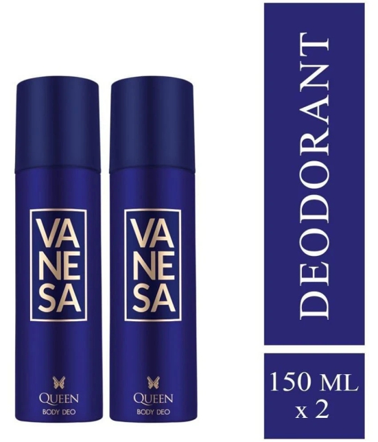 Vanesa Queen Deodorant Spray For Women - 150ML Each (Pack of 2)