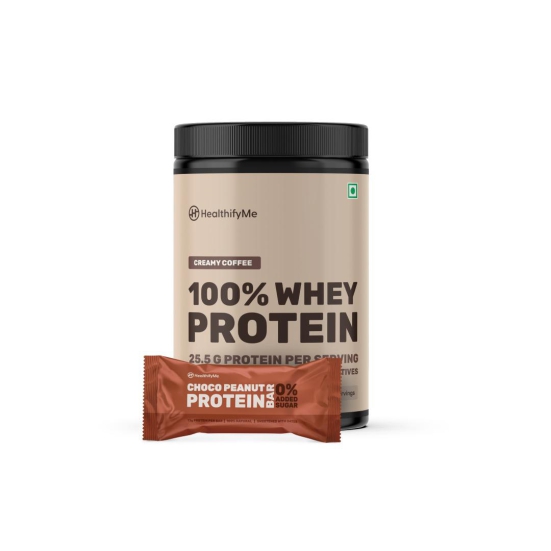 Whey Protein 100% 1 kg+ Pack of 4 protien bars