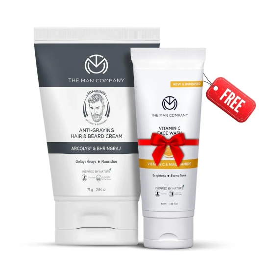 Anti-Graying Hair & Beard Cream Cream and Free Face Wash