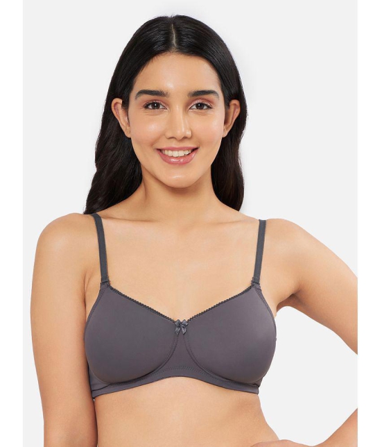 Amante - Dark Grey Nylon Lightly Padded Women's T-Shirt Bra ( Pack of 1 ) - None