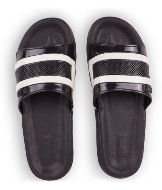 Leavess - Black Men's Slide Flip Flop - None