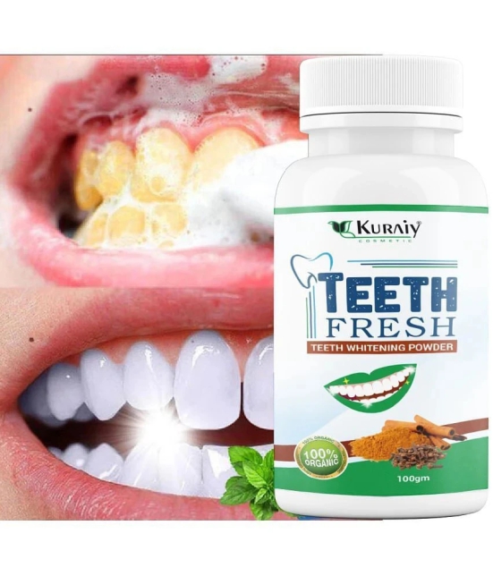 KURAIY Pearl Teeth Whitening Powder Teeth Brightening Oral Remove Plaque Stains 100g