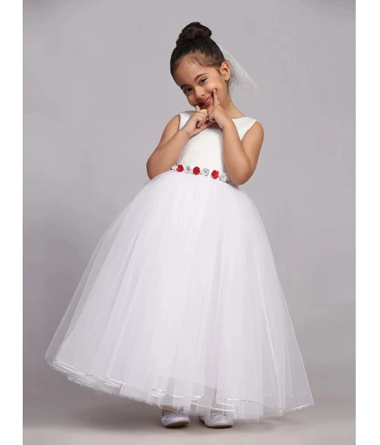 Toy Balloon Kids White Net Girls Gown ( Pack of 1 ) - None