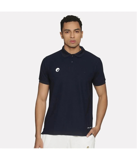 Omtex - Navy Cotton Regular Fit Mens Sports Polo T-Shirt ( Pack of 1 ) - None