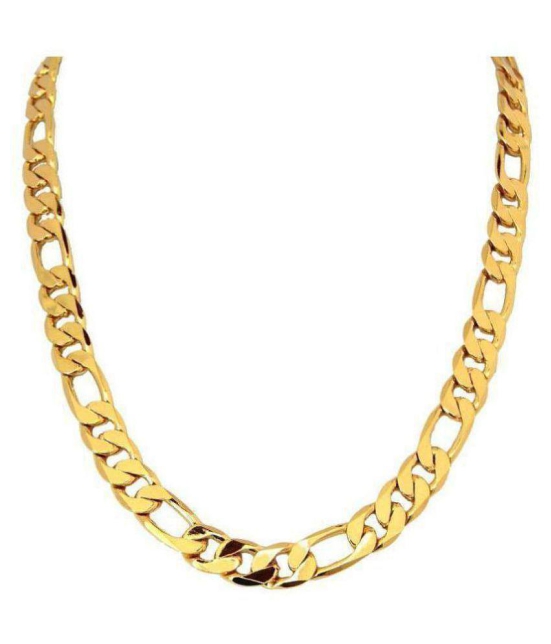 Jewar Manid Chain Link Gold Plated Brass & Copper Sachin Chain Daily Use Jewelry For Men & Boys 8234 - Golden