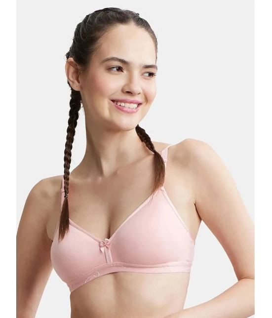 Jockey 1581 Wirefree Non Padded Super Combed Cotton Beginners Bra - Blush Pink - None