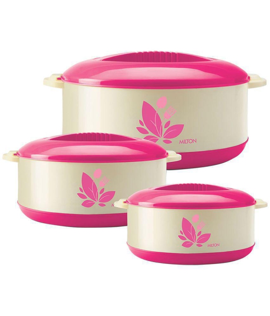 Milton New Orchid Jr. Inner Steel Casserole Gift Set of 3, Pink - Pink