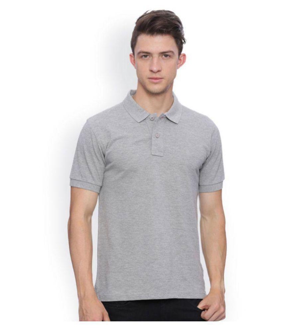 SquareFeet - Light Grey Polyester Regular Fit Men's Polo T Shirt ( Pack of 1 ) - XL