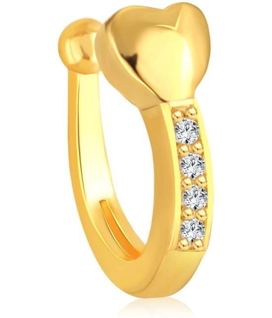 VIVASTRI Cubic Zirconia Gold-plated Plated Alloy Nathiya - Golden