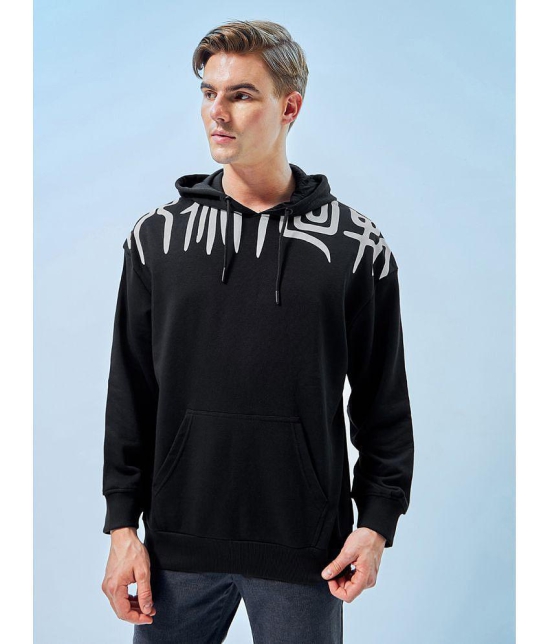 Bewakoof Polyester Blend Hooded Mens Sweatshirt - Black ( Pack of 1 ) - None