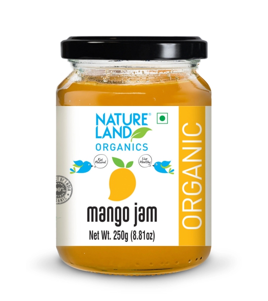 Natureland Organics Mango Jam And Pineapple Jam Combo, 250 gm Each - Pack of 2