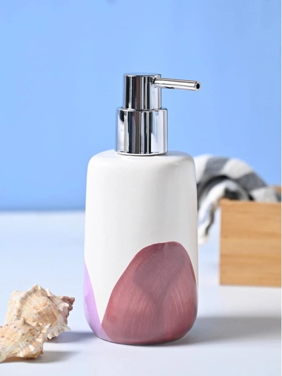 VON CASA Off White & Asymmetric Soap Dispenser - 360mL