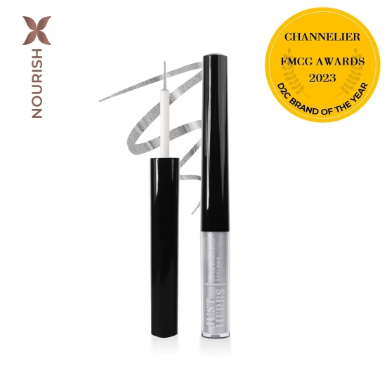 Herb-Enriched Waterproof Eyeliner Organic - Jojoba Oil & Vitamin E JHEL-06 Platinum Silver