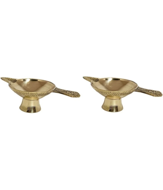 A & H ENTERPRISES - Aarti Diya Pital Diya Handle 2 Pieces ( Pack of 2 )