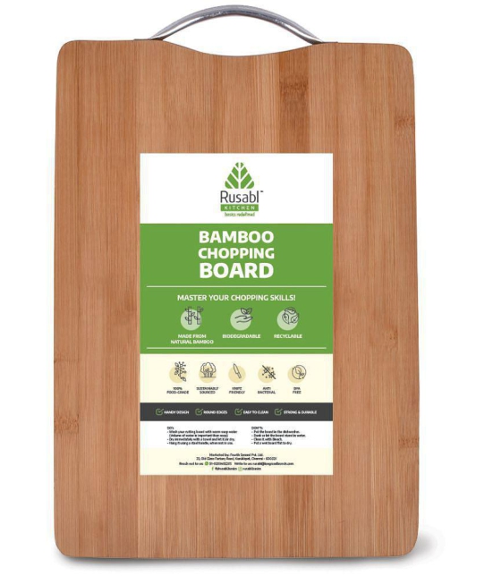 Rusabl Bamboo Chopping Board 1 Pcs - Brown