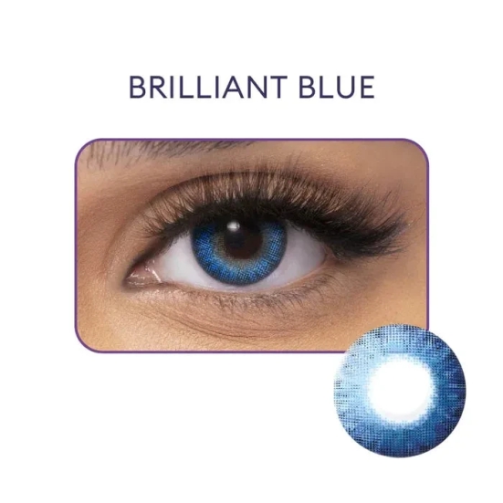 Freshlook Monthly Disposable Colour Contact Lens Plano (2 Lens Per Box) Gemstone Green-BRILLIANT BLUE