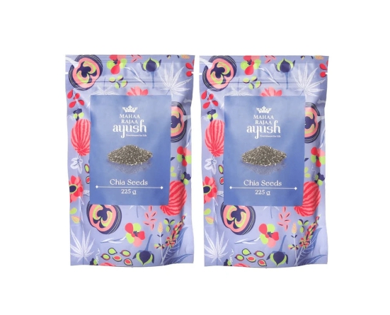 MahaaRajaa Seeds for Eating Chia Seeds 225Gram (Pack Of 2)