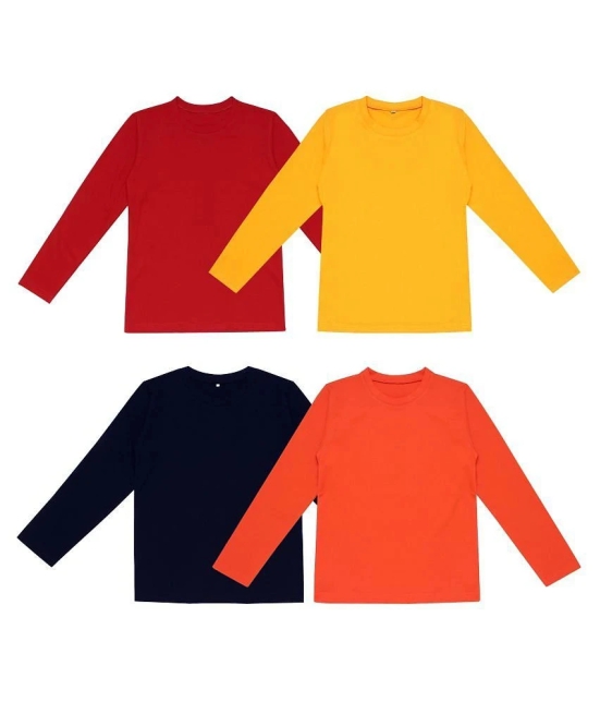 Diaz Boys/Girls Cotton Full Sleeves T-shirt combo pack of 4 - None